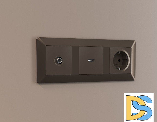 Лицевая панель для TV розетки Ambrella Volt Alfa AP6430