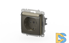 Розетка с крышкой, заземлением и защитой от детей ELBI Zena Vega 609-011400-219