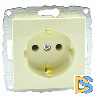 Розетка с заземлением Mono Electric Despina-Larissa 16А 250В крем 500-001721-117