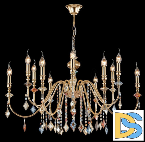 Подвесная люстра Crystal Lux MERCEDES SP6+6 GOLD/COLOR