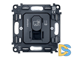 Механизм компьютерной розетки RJ-45 (8P8C) CAT6 с автоматической защитной шторкой Ambrella Volt Quant VM188