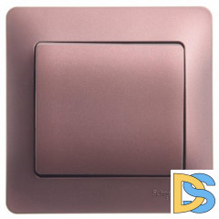 Выключатель 1-клавишный , Баклажановый, серия Glossa, Schneider Electric