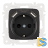 Розетка с заземлением, шторками + 2 USB Arte Milano 205.47-1.black