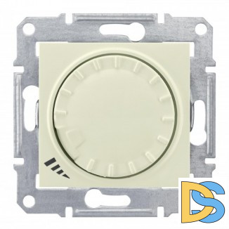 Диммер поворотно-нажимной, 600Вт универсальный, Бежевый, серия Sedna, Schneider Electric