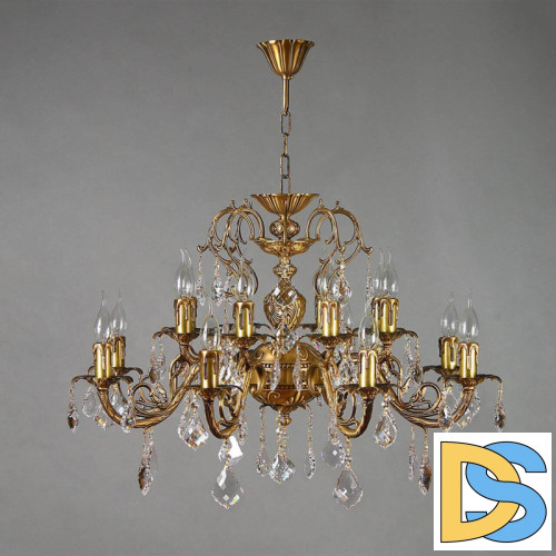 Подвесная люстра Ambiente Alicante 8888/8+8 AB Leaf Crystal