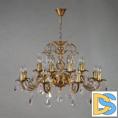 Подвесная люстра Ambiente Alicante 8888/8+8 AB Leaf Crystal