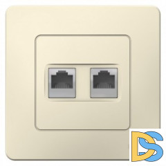 Розетка компьютерная 2-ая кат.5е, RJ-45 (интернет), Молочный, серия Blanca, Schneider Ele