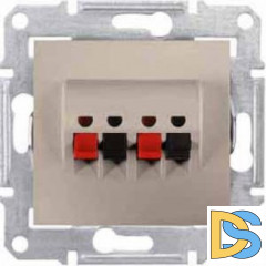Розетка аудио для колонок 2-ая, Титан, серия Sedna, Schneider Electric