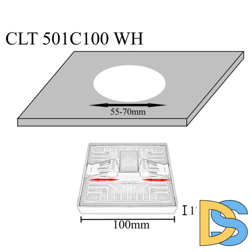 Встраиваемый светодиодный светильник Crystal Lux CLT 501C100 WH
