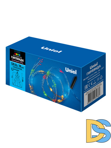 Уличная светодиодная гирлянда (UL-00007283) Uniel Лучи росы 220V  разноцветный ULD-E0120-120/STA Multi IP44