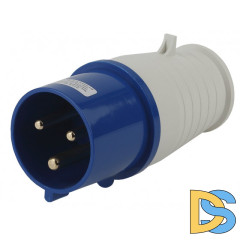 Вилка ЭРА V-32-2P-PE-IP44 переносная 023 2Р+РЕ 32А 220В IP44 Б0032852