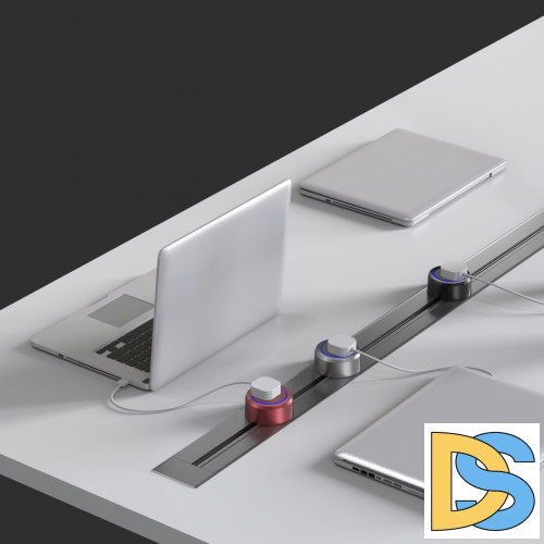 Встраиваемый шинопровод с выключателем Arte Milano Am-track-sockets 385205TBB/50 Grey