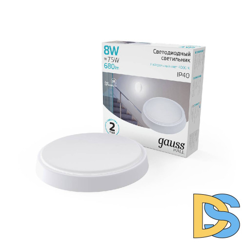 Настенно-потолочный светодиодный светильник Gauss Hall 193411208