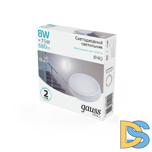 Настенно-потолочный светодиодный светильник Gauss Hall 193411208