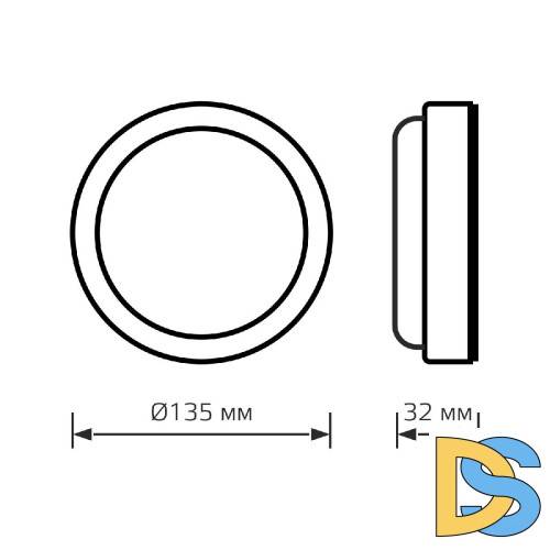 Настенно-потолочный светодиодный светильник Gauss Hall 193411208