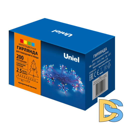 Гирлянда Uniel ULD-S0250-200/STA MULTI IP44 STARBURST
