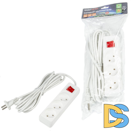 Удлинитель бытовой Uniel Ultra S-CU3-5B WHITE UL-00009996