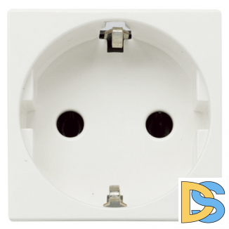 Розетка ABB Niessen Zenit с заземлением, со шторками, винтовой зажим Белый