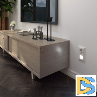 Розетка с заземлением, безвинтовой зажим (белая) W1171301