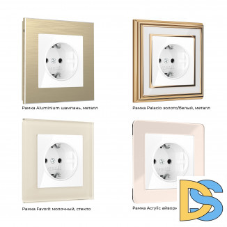 Розетка с заземлением, безвинтовой зажим (белая) W1171301