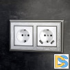 Розетка с заземлением, безвинтовой зажим (белая) W1171301