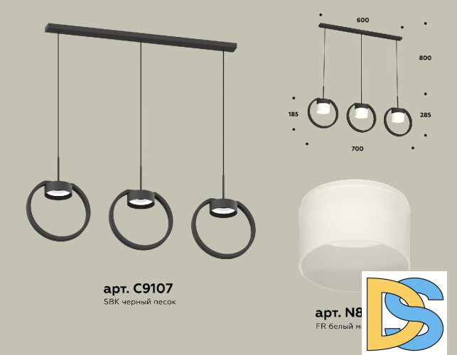 Подвесной светильник Ambrella Light Traditional (C9107, N8402) XB9107155