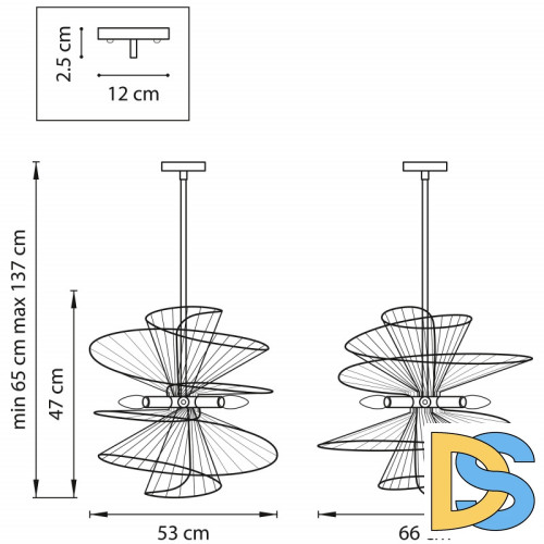 Люстра на штанге Lightstar Zeta 728163