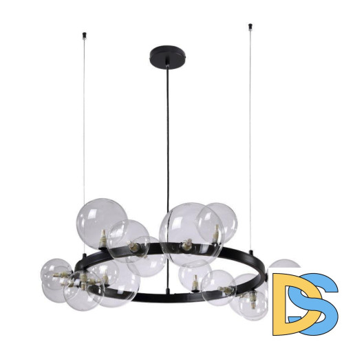 Подвесная люстра Crystal Lux Agata SP15 V2 Black/Transparente