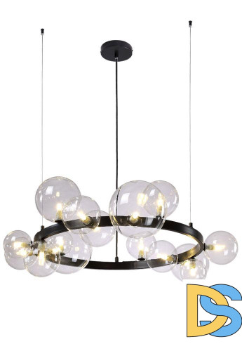 Подвесная люстра Crystal Lux Agata SP15 V2 Black/Transparente