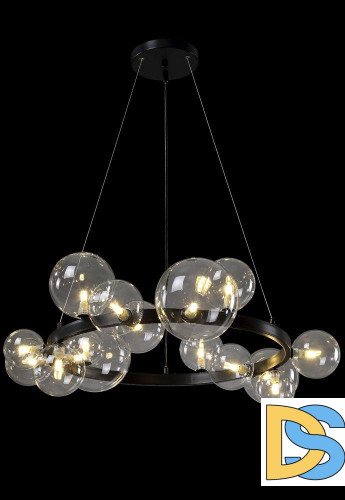 Подвесная люстра Crystal Lux Agata SP15 V2 Black/Transparente