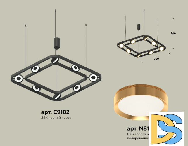 Подвесная люстра Ambrella Light Traditional (C9182, N8124) XB9182102