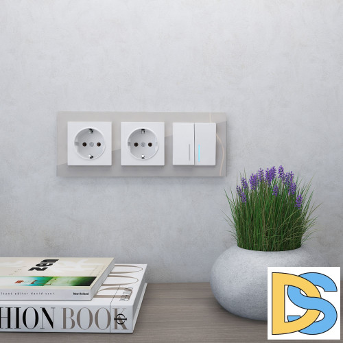 Рамка на 3 поста Werkel Favorit (дымчатый,стекло) W0031117