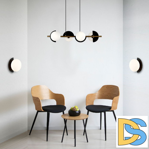 Подвесная люстра Eurosvet Moity 70149/4 черный/латунь a064820