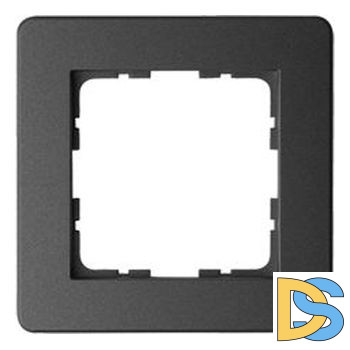 Рамка Jasmart G-Flex 1-постовая черный матовый (soft touch) поликарбонат G1101PB