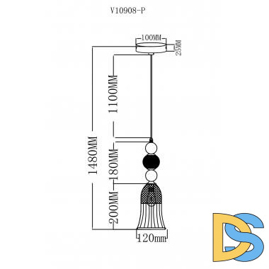 Подвесной светильник Moderli Glassy V10907-P