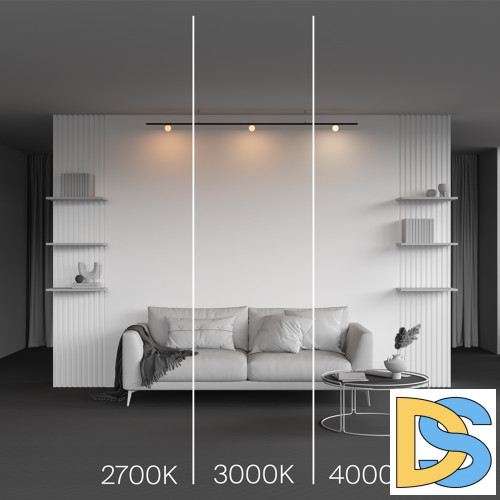 Трековый магнитный светильник Maytoni Luna TR185-1-3W2.7K-B