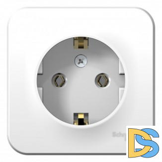 Розетка с/з без шторок 16А, 250В, изолир пластина Schneider Blanca Белый