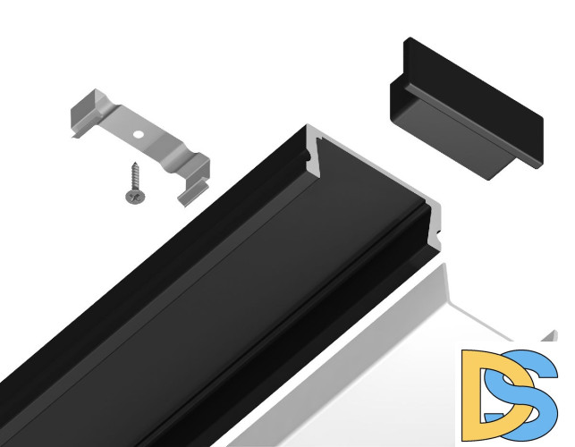 Алюминиевый накладной профиль Ambrella Light Alum Profile GP1700BK