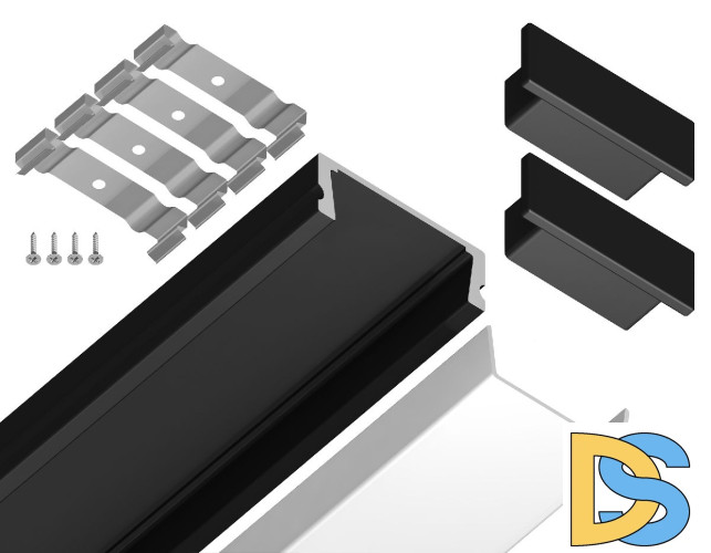 Алюминиевый накладной профиль Ambrella Light Alum Profile GP1700BK