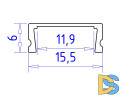 Алюминиевый накладной профиль Ambrella Light Alum Profile GP1700BK