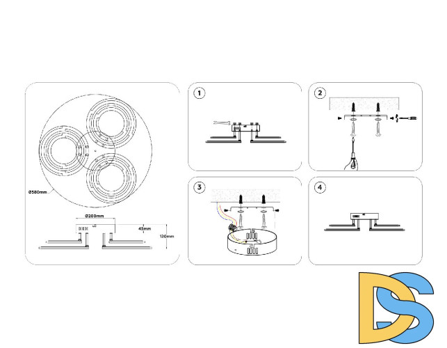 Потолочная люстра Ambrella Light Original Acrylica FA8943
