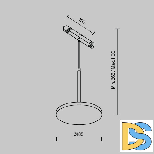 Трековый магнитный светильник Maytoni Plato TR123-2-15W3K-B