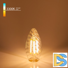 Филаментная светодиодная лампа Elektrostandard свеча витая прозрачная E14 7W 3300K 4690389051180