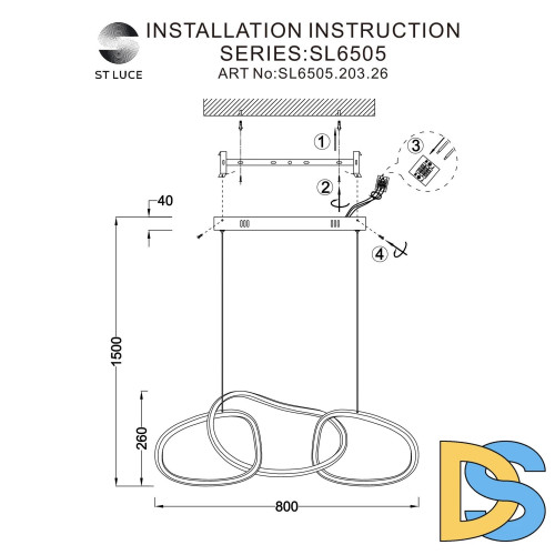 Подвесной светильник ST Luce Abra SL6505.203.26