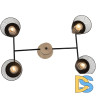 Люстра на штанге Reluce 01492-0.3-04 BK+WOOD