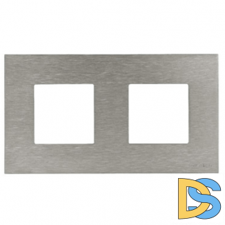 Рамка 2 поста (4 модуля) ABB Zenit Сталь