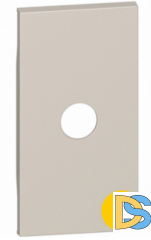 Лицевая панель для TV розеток и кабельных выводов с 1 отверстием 2 модуля.Песочный. Btichino Living Now