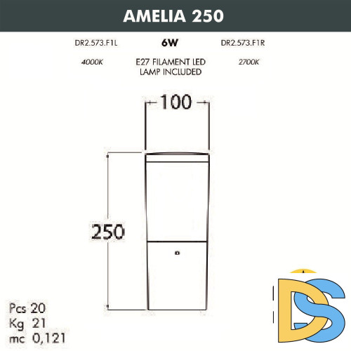 Ландшафтный светильник Fumagalli Amelia DR2.573.000.BYF1R