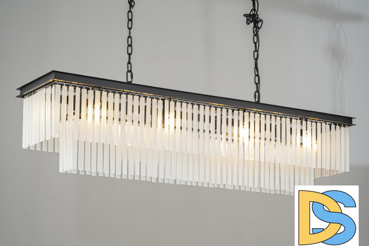 Подвесная люстра Delight Collection 1920s Odeon KR0387P-12C/P black/frost