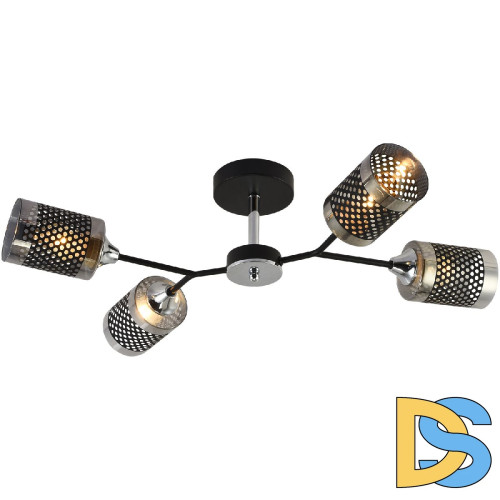 Люстра на штанге Reluce 01405-3.3-04B BK+CR